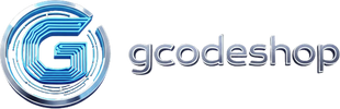 Gcodeshop header logo, light version for dark backgrounds